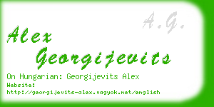 alex georgijevits business card